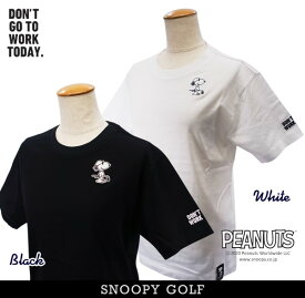 【NEW】SNOOPY GOLF スヌーピーゴルフSilky Shine & UVケア ジョー・クール/スヌーピーDON'T GO TO WORK TODAY. 半袖TシャツPEANUTS 642-3963101/23C