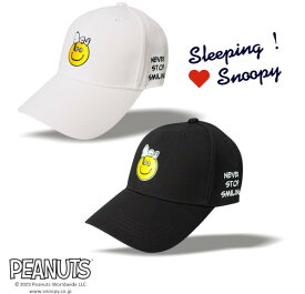 【NEW】SNOOPY GOLF スヌーピーゴルフNEVER STOP SMILING! Sleeping!SnoopyコットンツイルキャップPEANUTS 642-3987103/23C