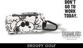 【NEW】SNOOPY GOLF スヌーピーゴルフDON'T GO TO WORK TODAY.ジョー・クール/スヌーピーSNOOPYだらけのボールポーチ PEANUTS 642-3984112/23C