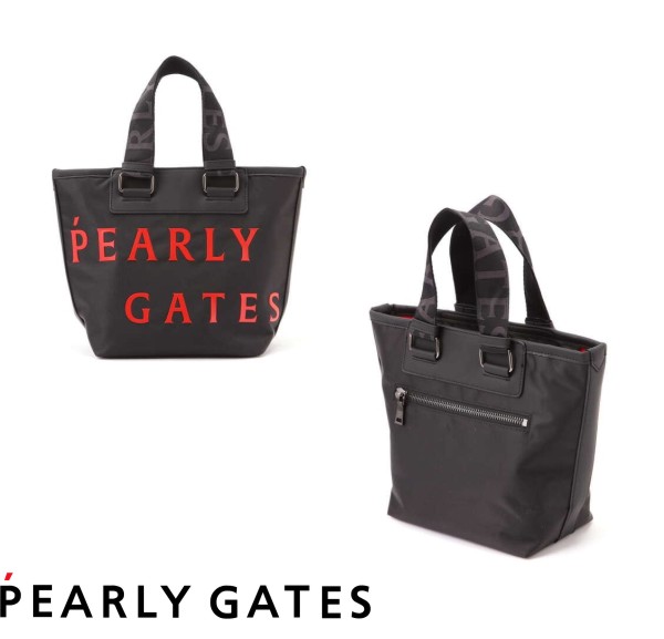 【NEW】PEARLY GATES パーリーゲイツメゾンロゴ柄 トート型カートバッグチャーム付き 053-2181301/22A
