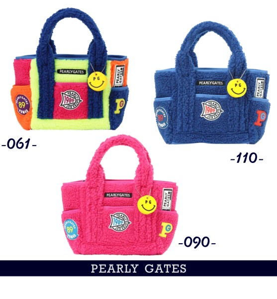 【NEW】PEARLY GATES パーリーゲイツMORE COLORFUL！ボアフリーストート型カートバッグ  SMILYチャーム付053-2281107/22D【COLO-STYLE】 | パーリーゲイツ by ゴルフウェーブ