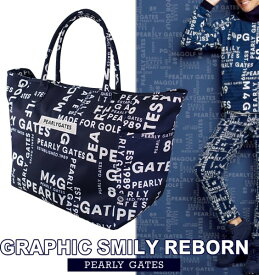 【数量限定販売】【GRAPHIC-SMILY-REBORN】PEARLYGATES パーリーゲイツグラフィックスマイリー BIGトートバッグボストンバッグ 053-5281871/25C【WEB限定モデル正規品】