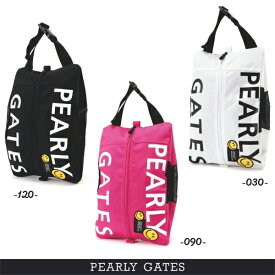 【NEW】PEARLY GATES パーリーゲイツ≪The New Standard≫Smile! Smile! & Bigロゴ! 揃えて入るシューズケース/シューズバッグ053-5984353/25D【正規品】