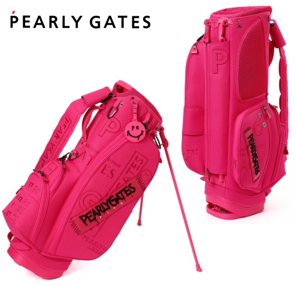【NEW】PEARLYGATES パーリーゲイツペイントロゴ スタンド式キャディバッグ【Pink with  BLACK】053-3280800/23C【正規品】 パーリーゲイツ by ゴルフウェーブ