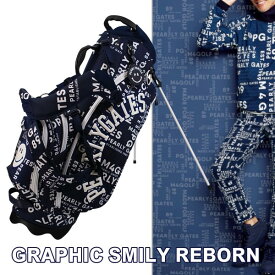 【数量限定販売】【GRAPHIC-SMILY-REBORN】PEARLYGATES パーリーゲイツグラフィックスマイリー スタンド式キャディバッグ 053-5280870/25C【WEB限定モデル正規品】