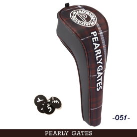 【NEW】PERALY GATES パーリーゲイツニューサークルロゴ & BROWNチェックフェアウェイウッド用ヘッドカバー053-3284002/23D
