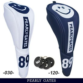 【新入荷】PEARLYGATES パーリーゲイツ定番スマイル25シリーズアイテム数珠のベストセラーアイテムフェアウェイウッド用ヘッドカバー053-4284876/25D【WEB限定モデル正規品】【後期】