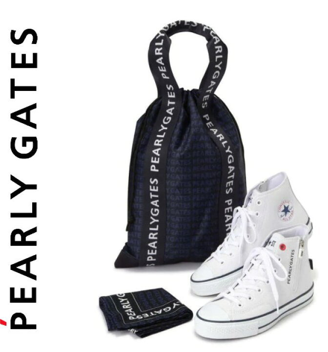 【NEW】PEARLY GATES パーリーゲイツ【PEARLY GATES × CONVERSE】コンバースコラボ ホワイト ALL★STAR レディースハイカットスパイクレス ゴルフシューズ トートバッグ&バンダナ付き 053-2292804/22C | パーリーゲイツ by ゴルフウェーブ