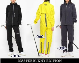 【premium choice 40%off】マスターバニーbyパーリーゲイツMASTER BUNNY EDITION ナイロン2.5Lレディースレインウェア 上下セット758-2988402/2989402/24C