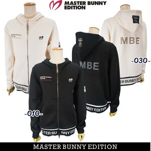 マスターバニーbyパーリーゲイツMASTER BUNNY EDITION レディース裾ロゴライン フルジップフーディー裏フリースパーカー/ジャケット759-4262102/24D【正規品】