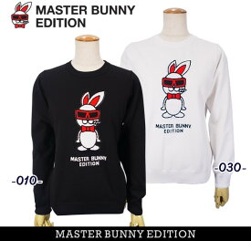 【NEW】マスターバニーbyパーリーゲイツ＝MASTER BUNNY EDITION＝15th Anniv.SWAGGY BUNNY＜ダーティーラビット＞クルーネック天竺ポリニット レディースプルオーバー/セーター 759-5170304/25A【正規品】