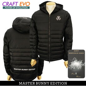 【NEW】マスターバニーbyパーリーゲイツMASTER BUNNY EDITION 耐水/透湿/防風CRAFTEVO FLUX ストレッチサテンメンズフーディ 2WAYダウンブルゾン758-3220101/23D