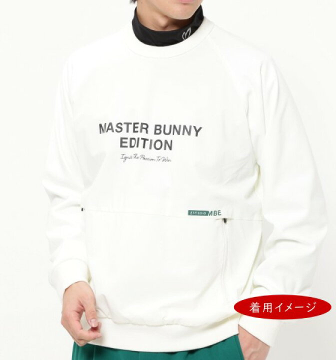 【SALE／40%OFF】MASTER BUNNY EDITION パワーネット長袖Uネックカットソー マスターバニーエディション トップス その他のトップス ブラック ホワイト【RBA_E】【送料無料】