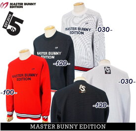 【PREMIUM SALE 30%OFF】マスターバニーbyパーリーゲイツ＝MASTER BUNNY EDITION＝15th Anniv.パンチドットメッシュ 2段ロゴ メンズプルオーバートレーナー 758-5170301/25A【正規品】【GOLFWAVE-5】