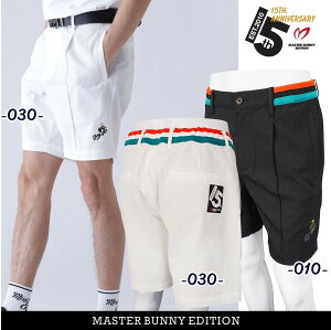 【NEW】マスターバニーbyパーリーゲイツMASTER BUNNY EDITION × ERIKAHARA≪原プロアイコン≫15th Anniv.限定カラフルリブゴムウエスト つぶつぶストレッチメンズショートパンツ 758-5132607/25B【正規品】