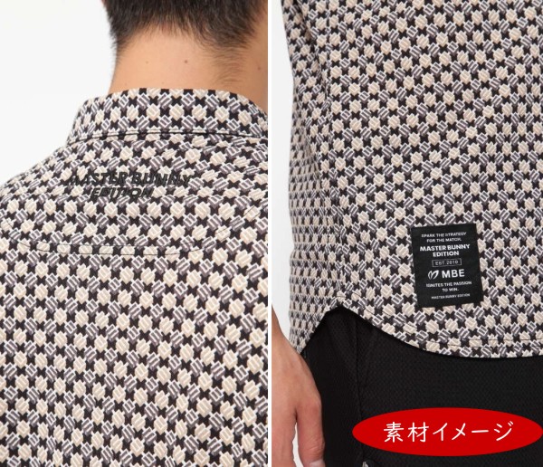 【NEW】マスターバニーbyパーリーゲイツMASTER BUNNY EDITION タックカノコキューブMBE 総柄メンズ半袖シャツ=MADE IN  JAPAN= 758-3260605/23B | パーリーゲイツ by ゴルフウェーブ