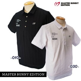 【PREMIUM SALE 30%OFF】マスターバニーbyパーリーゲイツMASTER BUNNY EDITION メンズ"伸びて 戻る” TEXBRID ハイゲージサッカー涼調 半袖シャツ =MADE IN JAPAN=758-5160405/25B【正規品】【GOLFWAVE-5】