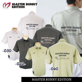 【PREMIUM SALE 30%OFF】マスターバニーbyパーリーゲイツMASTER BUNNY EDITION メンズNICE SHOT MBE! ブロックストレッチドビー半袖シャツ 758-5160503/25B【正規品】【GOLFWAVE-5】