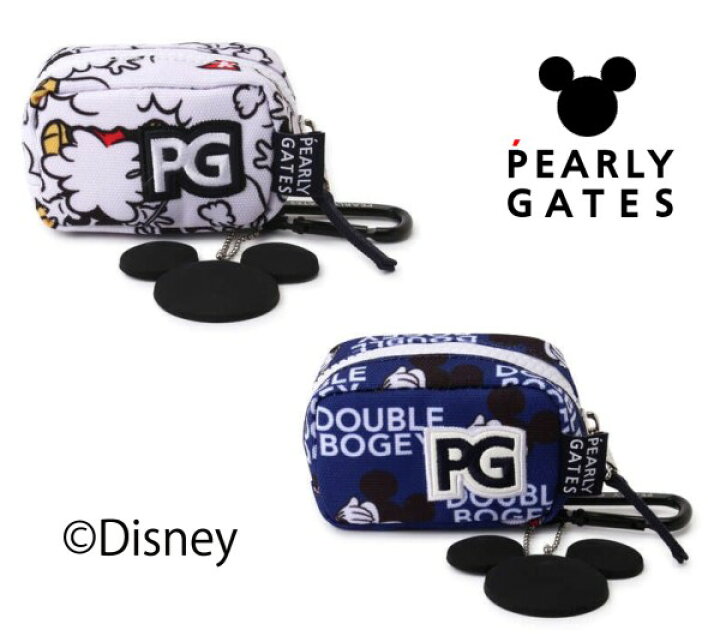 楽天市場 New Pearly Gates パーリーゲイツミッキーマウス総柄 ボールポーチmickeyシルエットチャーム付053 21d Mickey Series パーリーゲイツ By ゴルフウェーブ