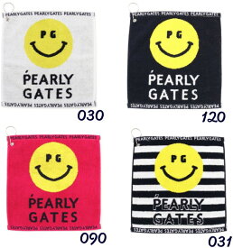 【NEW】PEARLY GATES パーリーゲイツSMILE!SMILE! フック付きタオル=JAPAN MADE= 053-2984205/22A