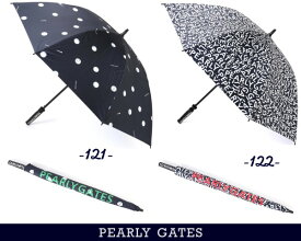 【NEW】PEARLY GATES パーリーゲイツGOLFボールドット or PGロゴ総柄UVカットアンブレラ/傘＜晴雨兼用＞053-4184526/24B
