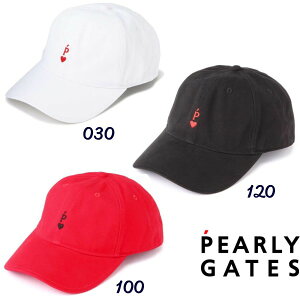【NEW】PEARLY GATES パーリーゲイツP & ハートモチーフ シンプルキャップ053-2187311/22A