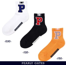 【NEW】PEARLY GATES パーリーゲイツ”BIG P” レディースショートソックス=MADE IN JAPAN= 053-4186134/24A