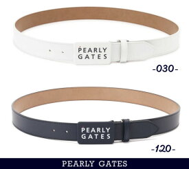 【NEW】PEARLY GATES パーリーゲイツスクエア型 2段ロゴバックル定番系レザーベルト =MADE IN JAPAN=053-2982051/3982051/23C