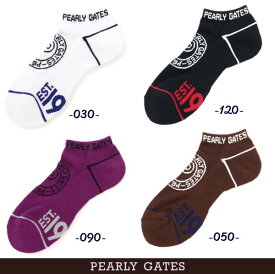 【NEW】PEARLY GATES パーリーゲイツニューサークルロゴ 抗菌防臭 メンズアンクルソックス =MADE IN JAPAN=053-3286001/23D