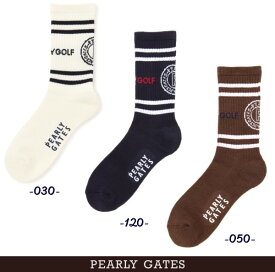 【NEW】PEARLY GATES パーリーゲイツニューサークルロゴ レディースミドルソックス=MADE IN JAPAN= 053-3286006/23D