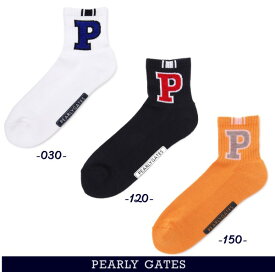 【NEW】PEARLY GATES パーリーゲイツ”BIG P” メンズショートソックス=MADE IN JAPAN= 053-4186133/24A