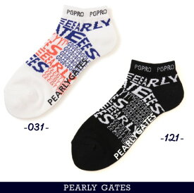 【NEW】PEARLY GATES パーリーゲイツ”PG PRO” Series.グラデーションロゴメンズアンクルソックス=MADE IN JAPAN= 053-4186303/24A