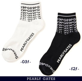 【NEW】PEARLY GATES パーリーゲイツ”PG PRO” Series.サポーターパネルロゴメンズショートソックス=MADE IN JAPAN= 053-4186305/24A