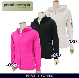 【PREMIUM SALE 50%OFF】PEARLY GATES パーリーゲイツプレミアウォーム ストレッチカノコレディース フルジップソフトタッチフーディ―ブルゾン =JAPAN MADE=055-2266102/22D