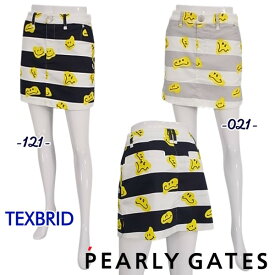 【PREMIUM SALE50%OFF】PEARLYGATES パーリーゲイツElectric Shock!!伸長回復ストレッチTEXBRIDレディース SMILEボーダースカート055-2234612/22C【 Electric Shock】