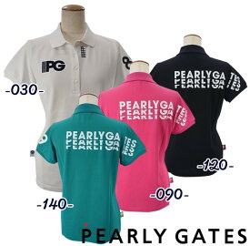 【PREMIUM SALE 50%OFF】PEARLY GATES パーリーゲイツアンドプラスグラデーションロゴ！レディースカノコ半袖ポロシャツ =JAPAN MADE=055-2260802/22C【GRD】