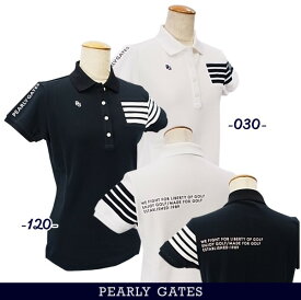 【PREMIUM SALE】PEARLY GATES パーリーゲイツ4ラインシリーズ カノコWフェースレディース半袖ポロシャツ =JAPAN MADE=055-3160412/23B