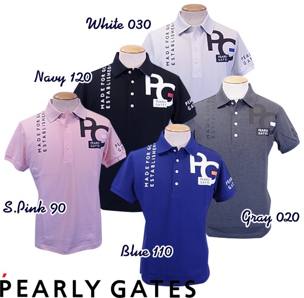 NEW 激安特価 PEARLY 限定モデル GATES パーリーゲイツスクエアロゴ メンズカノコ半袖ポロシャツ=JAPAN 053-2160201 MADE= 22AF