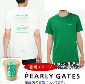 【PREMIUM SALE】PEARLY GATES パーリーゲイツC×Peプレーティング天竺 メンズ半袖Tシャツ種＆鉢形パッケージ付き =JAPAN MADE=053-2163503/22B＜Think Golf COLLECTION＞