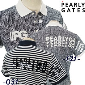 【PREMIUM SALE】PEARLY GATES パーリーゲイツアンドプラスグラデーションロゴ！メンズボーダー or PGロゴ総柄 半袖ポロシャツ=JAPAN MADE= 053-2260803/22C【GRD】