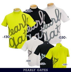 【PREMIUM SALE】PEARLY GATES パーリーゲイツ筆記体ロゴグラフィック エイトロックベアカノコ メンズ 半袖モックシャツ=JAPAN MADE= 053-3167409/23B