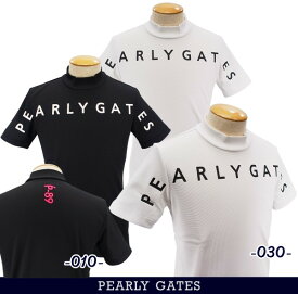 【NEW】PEARLY GATES パーリーゲイツピケワッフル メンズ半袖モックシャツ【Pink with BLACK】=MADE IN JAPAN=053-3267805/23C