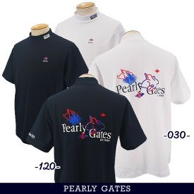 【NEW】PEARLY GATES パーリーゲイツメンズ 強撚タックカノコ半袖モックシャツフライングラビット＜Relaxシリーズ＞=MADE IN JAPAN= 053-4167307/24A