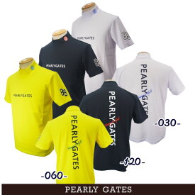 【NEW】PEARLY GATES パーリーゲイツ超軽量！ストレッチドビー メンズバックプリント半袖モックシャツ=MADE IN JAPAN= 053-4167501/24B