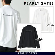 【NEW】PEARLY GATES パーリーゲイツ 吸水速乾/UVカット！＜UPF50+＞ベア天竺 ”バックロゴ” メンズ長袖…