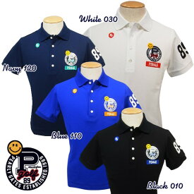 【NEW】PEARLY GATES CLUB SMILY EDITIONパーリーゲイツ・クラブスマイリーエディション吸汗速乾UVケア・メンズ半袖ポロシャツ=JAPAN MADE= 641-0960003/20A【PG-EDITION】