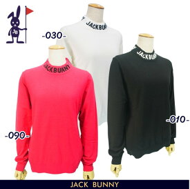 【PREMIUM OUTLET 50%超OFF】Jack Bunny!! by PEARLY GATESジャックバニー!! ネックロゴ レディースモックネックニットセーター/プルオーバー263-4274048/24C