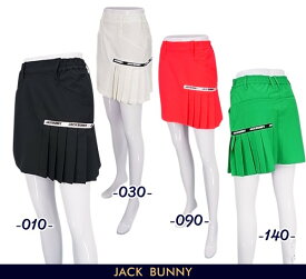 【PREMIUM SALE 30%OFF】Jack Bunny!! by PEARLY GATESジャックバニー!! ロゴテープリボン レディース2WAYストレッチ ハーフプリーツスカート263-3134406/23B