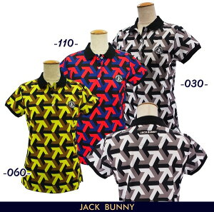 【PREMIUM SALE 40%OFF】Jack Bunny!! by PEARLY GATESジャックバニー!! TENKYU!! TENKYU!!ジオメトリック柄ポップコーンカノコレディース 半袖ポロシャツTENKYU-AW 263-3260824/23C【GOLFWAVE】