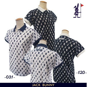 【PREMIUM-SALE 30%OFF】Jack Bunny!! by PEARLY GATESジャックバニー!! Swing Everyday!JACK BUNNY 総柄 レディース半袖ポロシャツ263-4160326/24A【jb-tag-24ss】